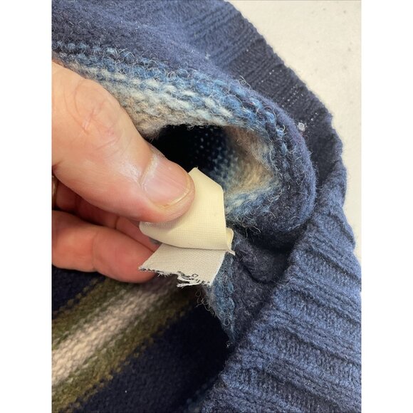 VTG J. Crew Sweater Men's S‎ Oarsman Striped Wool Grunge  90s Y2K Prep Ivy - Picture 5 of 9